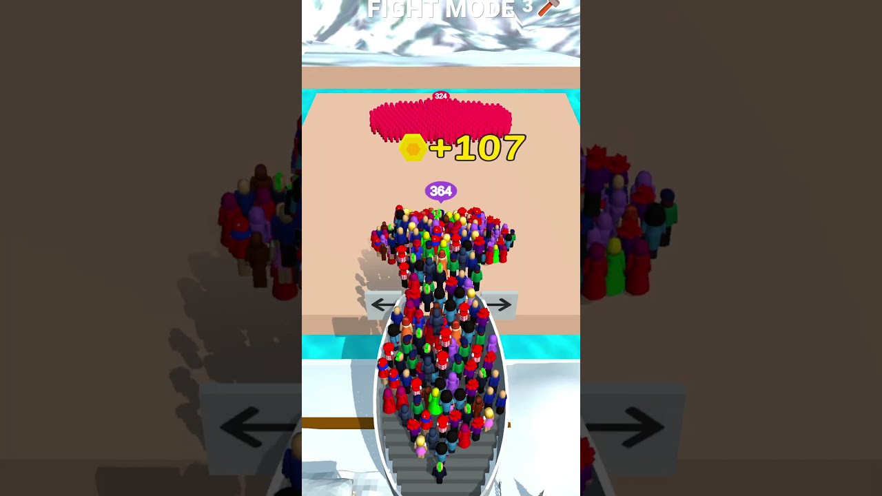 Escalators Game Fight Mode Crowd War REVENGE! 👊🔥 Victory 🏆 