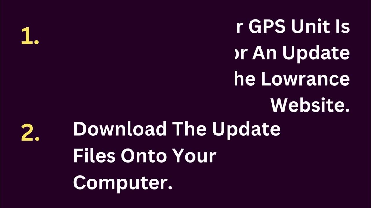 How To Update Lowrance GPS Map Navigation System Lowrance GPS Map