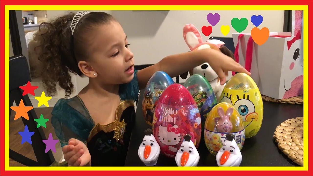 FROZEN ANNA BIG EASTER EGG HUNT FOR SURPRISE EGGS + Egg Surprise Opening Toy Surprises