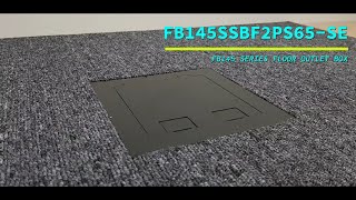 Shallow Floor Outlet Box 2 Power Stainless Steel Black  Flush (Square Edge) 145 Series video