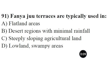 Question Bank 13: Model Questions for Exit Exam. Soil and water management (Part 3)