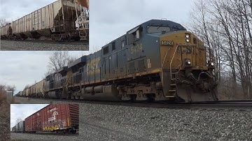 Combined CSX Freight & Autorack Q568 - (Seaboard & Conrail cars) - ES40DC #5424 & AH4400CM #7224