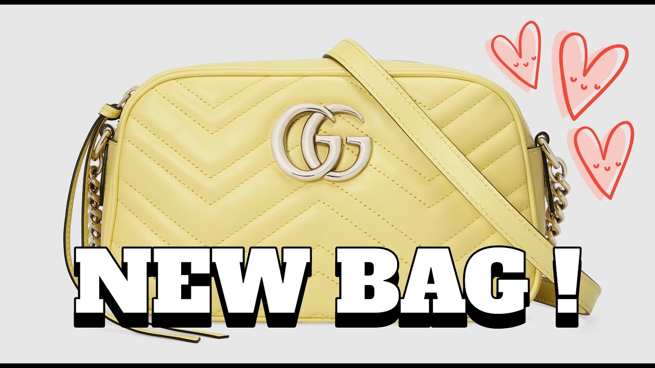 gucci marmont yellow bag