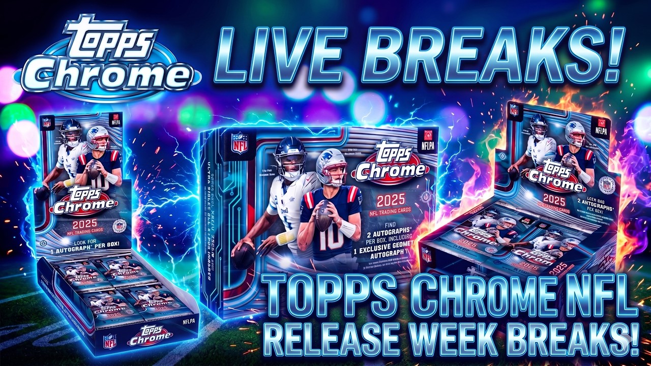 TOPPS CHROME NFL RELEASE WEEK BREAKS!! | Plus Chrome WWE & Cosmic