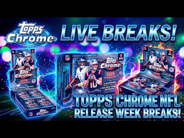 TOPPS CHROME NFL RELEASE WEEK BREAKS!! | Plus Chrome WWE & Cosmic