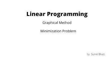 Linear Programming Graphical Method Minimization Problem