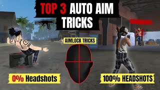 Free Fire Auto Aim Exposed 🤯 Top 3 Auto Aim Tricks 🎯