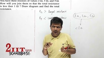 Current Electricity Ex8B Q8 You have three resistors 2Ω 3Ω and 5Ω How will you join them