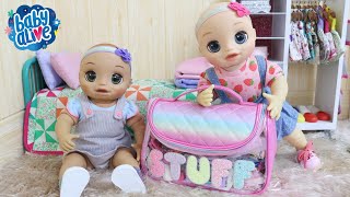 BABY ALIVE GÊMEAS NINA E HANNA VÃO VIAJAR PRA CASA DA VOVÓ