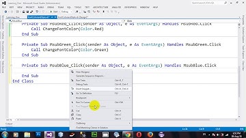 Change font color and style of the all label controls on the form using menu in VB NET 2012