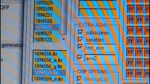 Files created by PIC files generator program