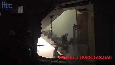 Cắt cầu thang bằng máy cắt dây kim cương - Công ty TNHH Kỹ thuật Xây dựng Hatacon (0988168060)