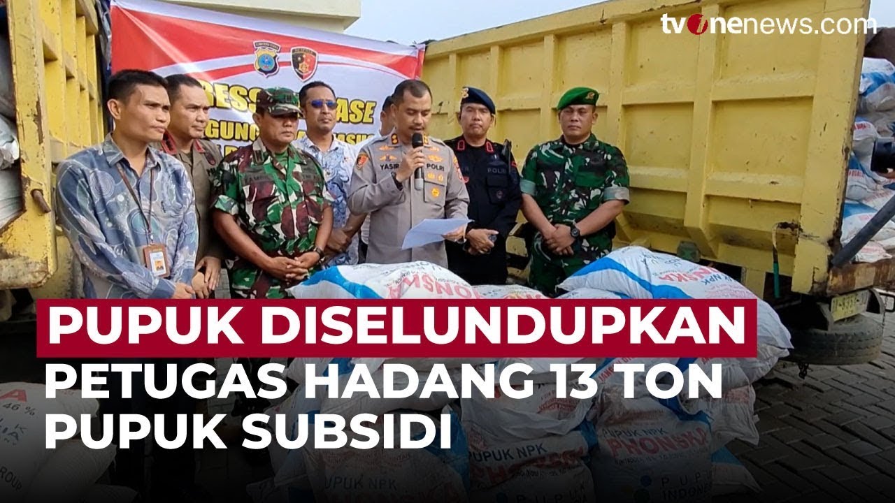 Polisi Gagalkan Penyelundupan 260 Karung Pupuk Bersubsidi di Sumatera Utara | OneNews Update