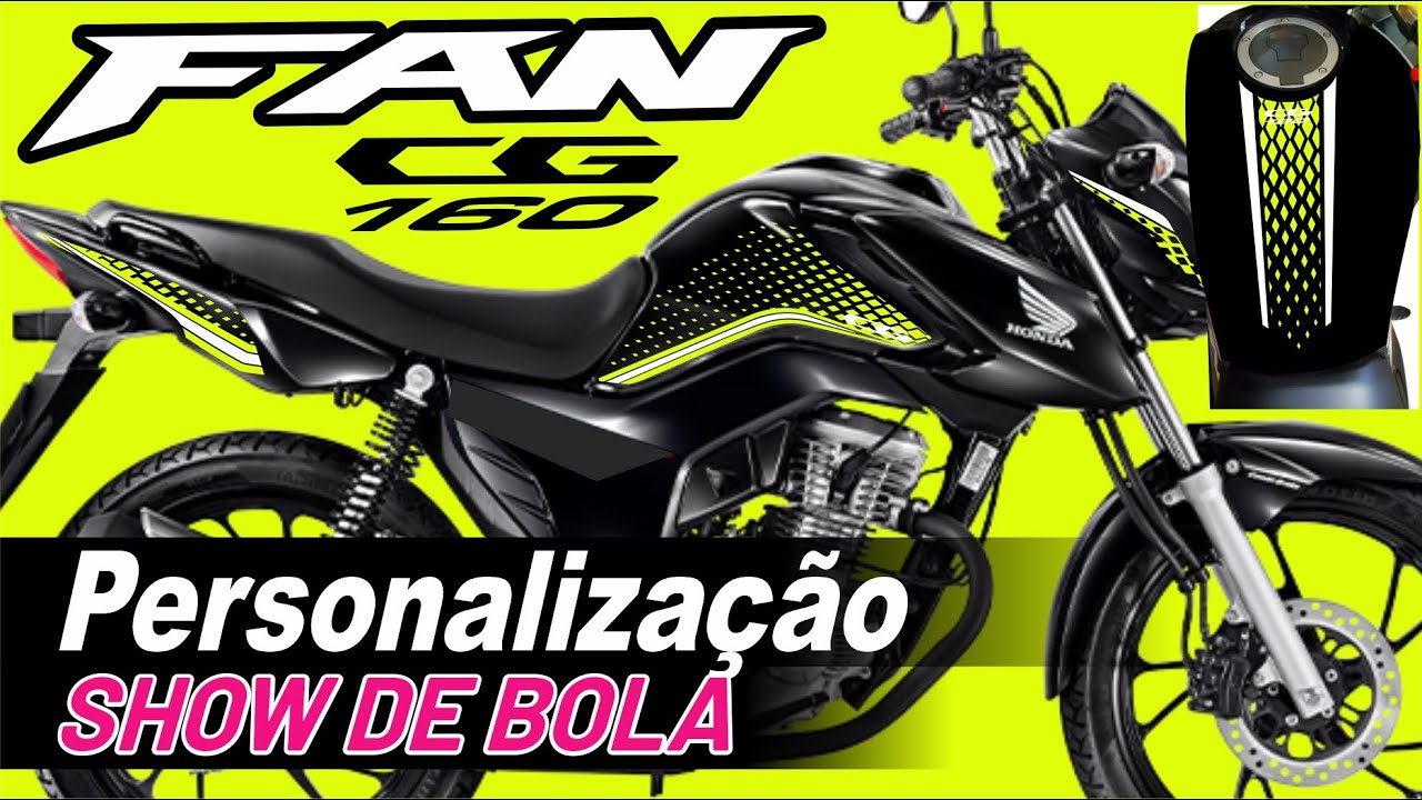 Protetor De Carenagem Fan 160 Stunt Race Preto Brilho