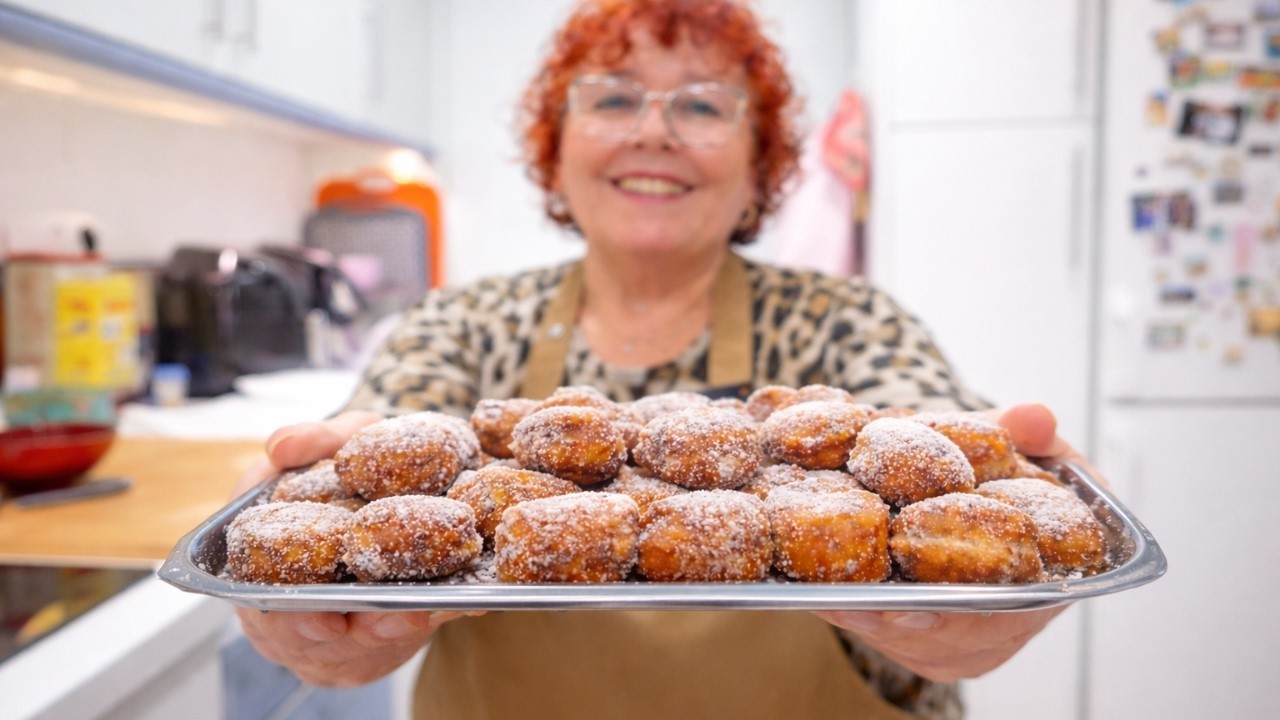 RECETA RÁPIDA de BUÑUELOS de CALABAZA 🎃