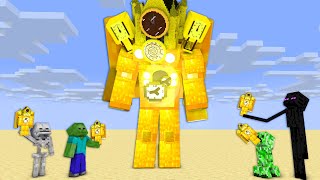 Zombie Skeleton Creeper and Enderman Buy Toy Clock Man- Minecraft Animation