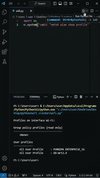 How to Hack Wi-Fi Passwords Using Python #python #coding #programming # ...