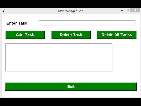 Simple Task Manager App in Python - YouTube