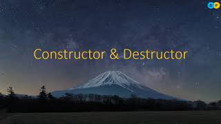 Constructor and Destructor #3 | Parameterized constructors