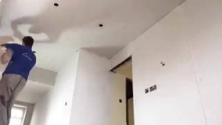 Applying Finish Plaster To Plasterboard In Kitchen 28117