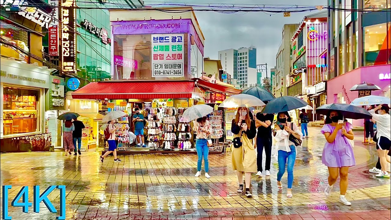 [4K SEOUL] Walking in the rain in Seogyo-dong, Yeonnam-dong(Binaural 3D Sounds)