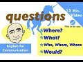 Where, What, Who, Whom, Whose, Would - 15 Minute English Lesson | ESL