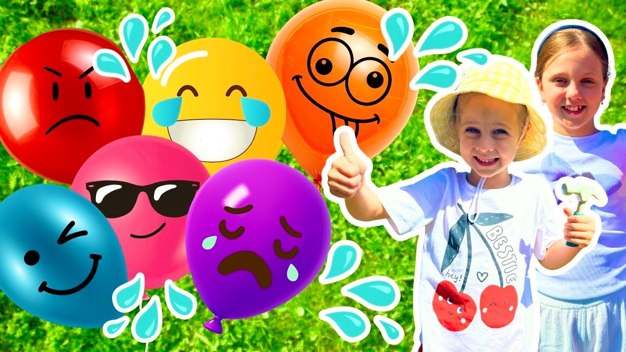 Amelia and Savanna Pop Colourful Water Balloons | Fun Park Adventure