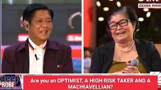 PROF. CARLOS TO BBM : Are you a MACHIAVELLIAN