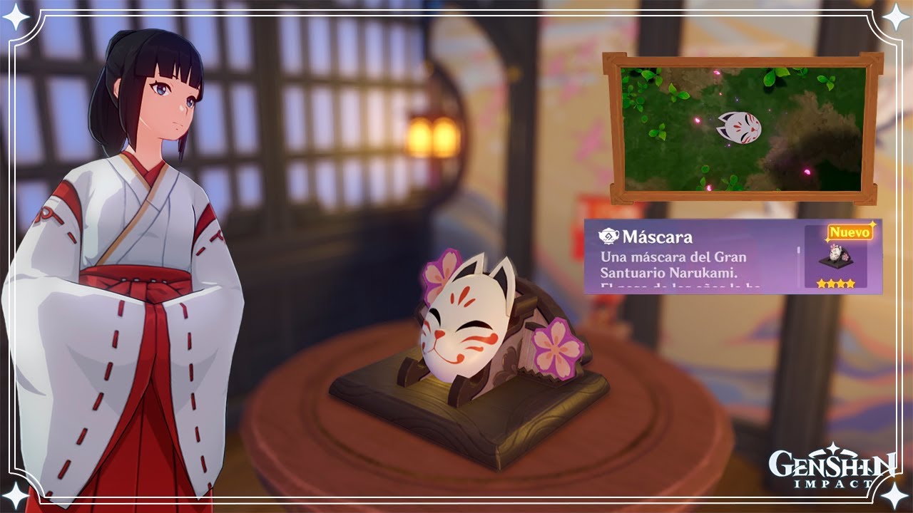 Genshin Impact ha tenido este detalle. Máscara de Kazari. Genshin