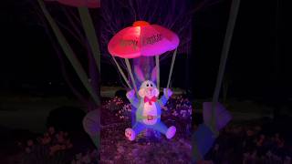 Gemmy Easter Prototypes NIGHTTIME View! #Inflatable #Easter #Bunny