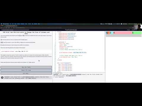 freeCodeCamp: Use CSS Grid units to Change the Size of Columns and Rows