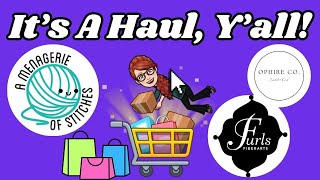 It’s A Haul, Y’all! #shoppinghaul #crochetcommunity #hooks #yarn #books #shoppinghaul