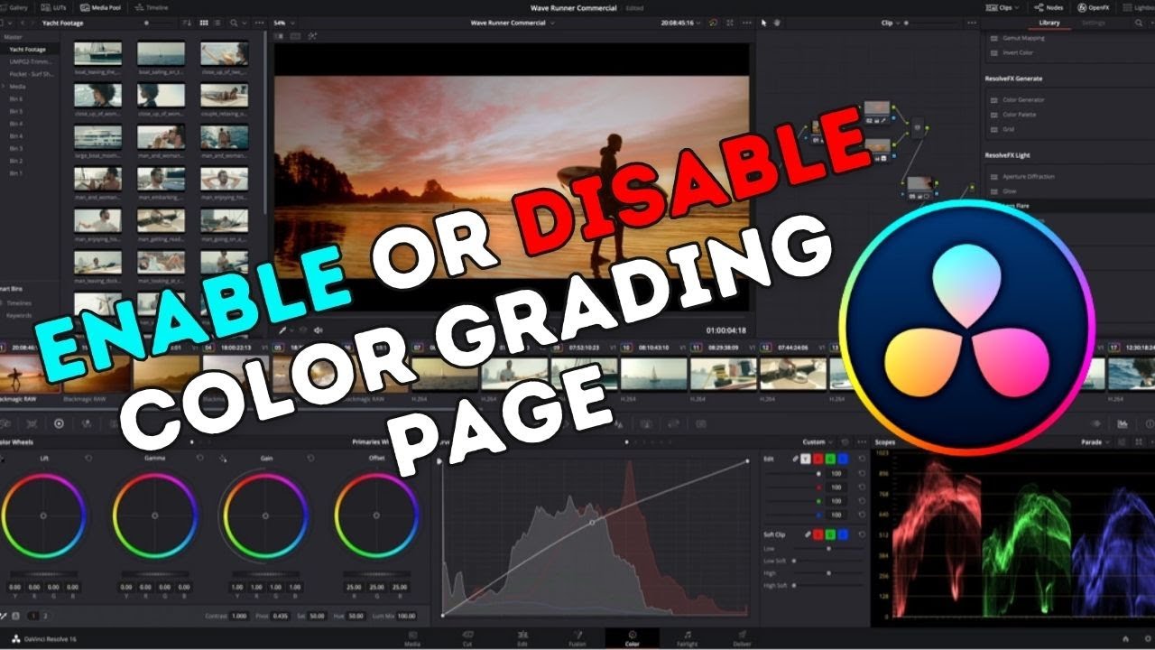 How to Enable or Disable Color Grading Page in DaVinci Resolve 2025?