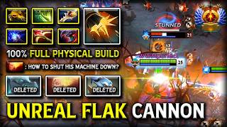 UNREAL FLAK CANNON CARRY Gyrocopter | 100% physical Build | Nobody Can Shut His Machine Down DotA 2