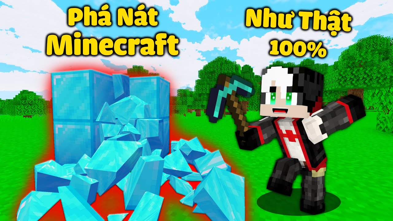 REDHOOD THỬ THÁCH PHÁ NÁT THẾ GIỚI MINECRAFT GIỐNG ĐỜI THỰC*REDHOOD TROLL MỀU BẰNG MINECRAF NHƯ THẬT