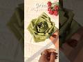 how to make paper rose/ green rose 💚#diyrose #flowermaking #aestheticrose #greenrose