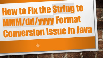 How to Fix the String to MMM/dd/yyyy Format Conversion Issue in Java