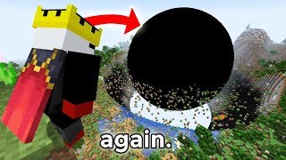 Minecraft But A Black Hole Chases Me (pt 2)