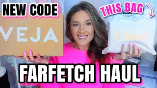 FARFETCH LUXURY HAUL - CHLOE BAG, VEJA, LONGCHAMP, BALMAIN - NEW PROMO CODE