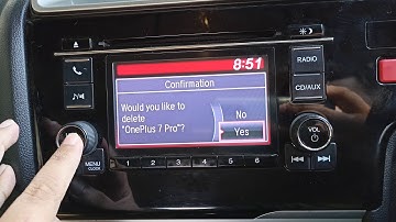 Delete Bluetooth Phone Pairing On Honda Infotainment System
