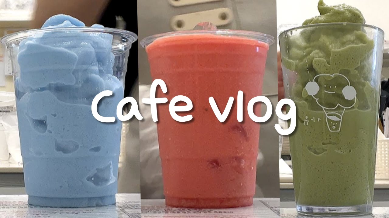 Cafe Vlogㅣ💚오늘은 녹차프라페로 당 충전 완료 ㅣASMRㅣ카페브이로그ㅣ음료제조ㅣ4K