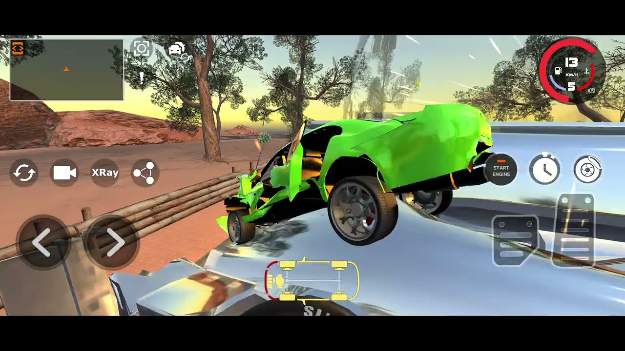 Tiny Car vs Giant Obstacles – Funny Mobile Gameplay