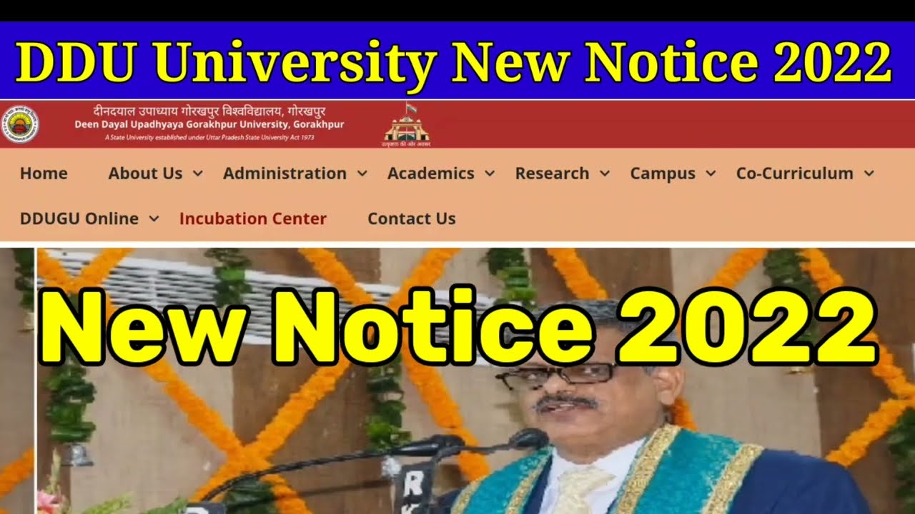 गोरखपुर विश्वविद्यालय की महत्वपूर्ण नोटिस | DDU university News Today | Ddu practical Exam date |