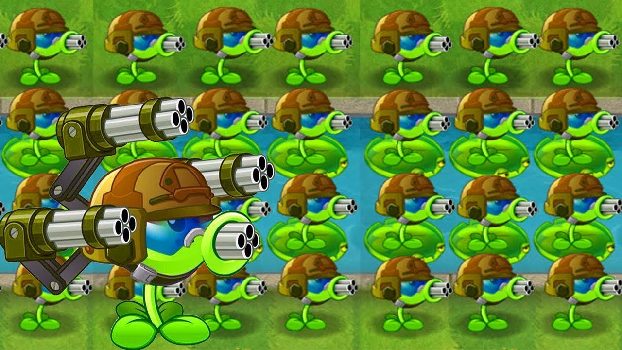 Plants vs Zombies Hack - 99 Gatling Pea Mod vs Gargantuar vs Zomboss ...
