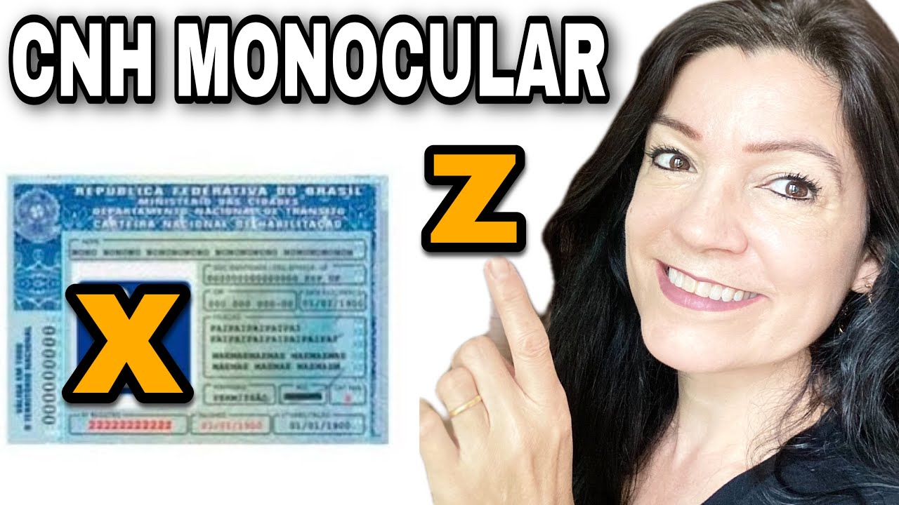 Visão Monocular Restrição Impressa Como X Na Cnh - RETOEDU
