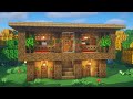 Minecraft: How to Build a Wooden Modern House | Survival Starter House Tutorial