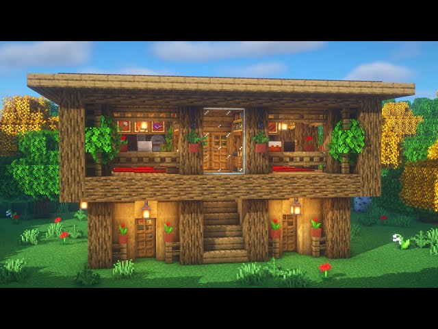 Simple wooden house for survival : r/Minecraft