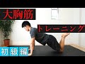 【初心者向け】1分30秒の大胸筋トレーニング！腕立て伏せができなくてもOK！
