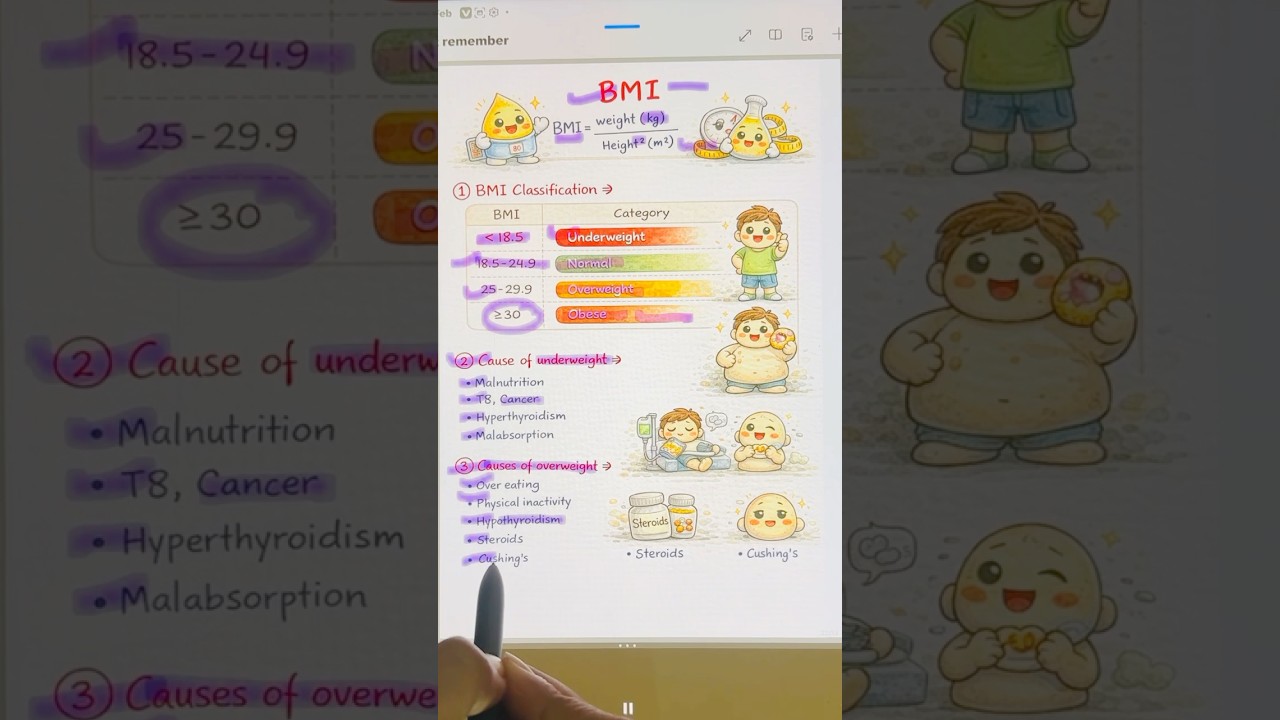 “BMI in 01 Minutes | Classification, Causes & Formula”