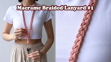 Macrame Basic Braid Lanyard TUTORIAL#1 | ID Holder | STEP BY STEP | Beginner Friendly | WeaveyStudio